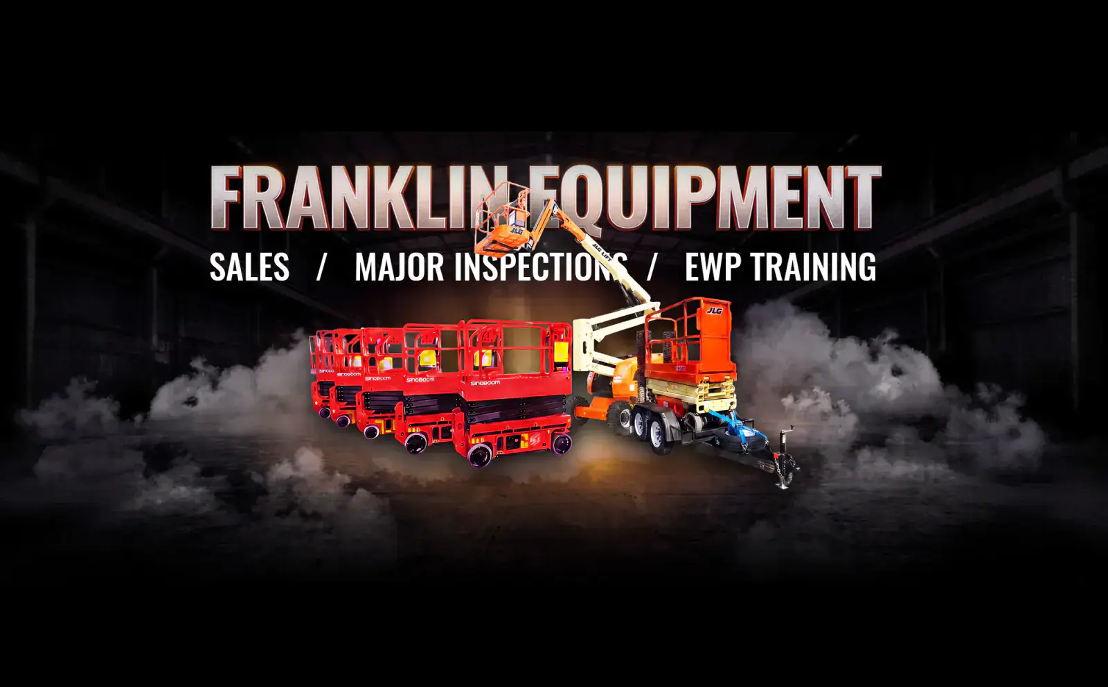 Franklin Equipment - scissor lifts, boom lift and trailer package